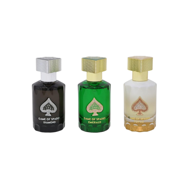 Jo Milano Game Of Spades Topaz 1.0 Oz Edp + 1.0 Oz Emerald  + 1.0 Oz Diamond Unisex