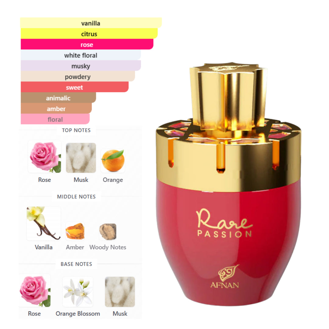 Afnan Rare Passion 3.4 Oz Edp Women