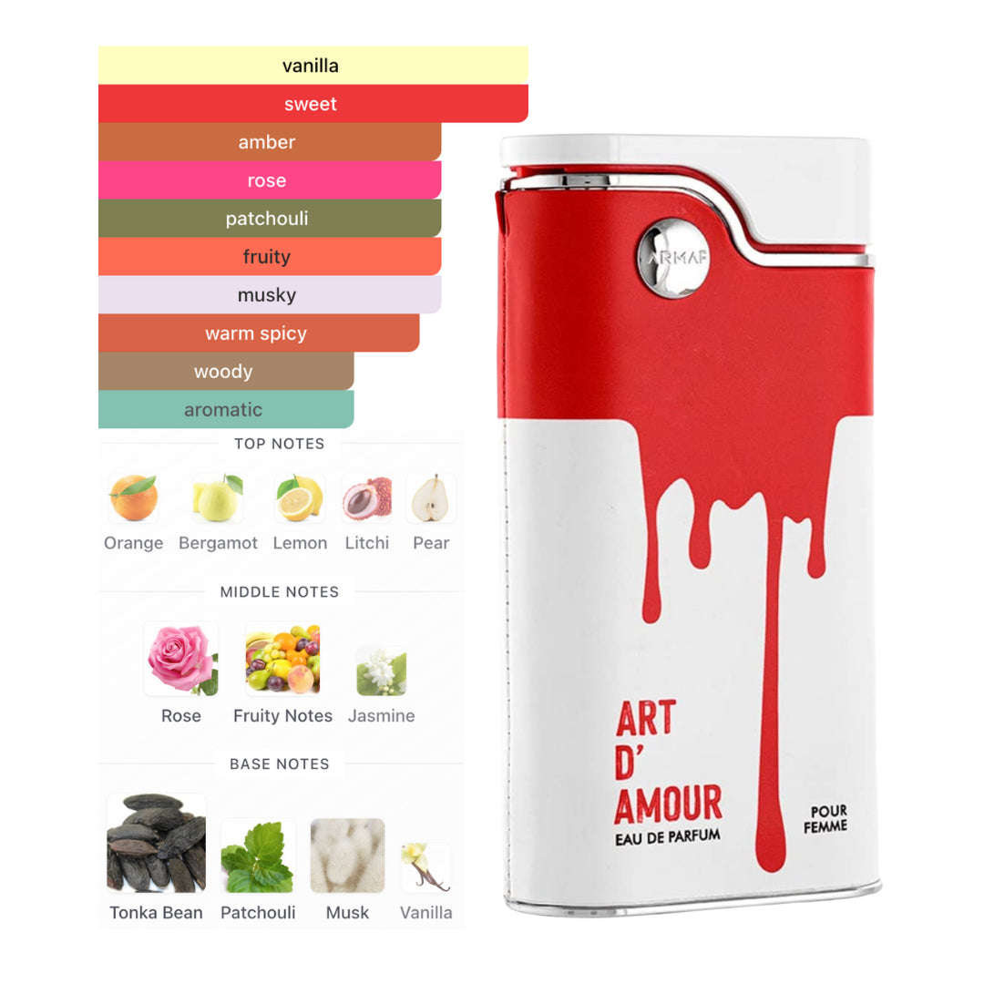 Armaf Art D'Amor 3.4 Oz Edp Women