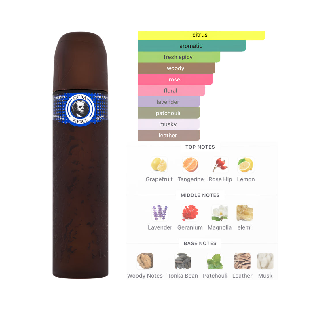 Cuba Fierce 3.3 Oz Edt Men