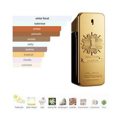 Rabanne One Million 3.4 Oz Parfum for Men