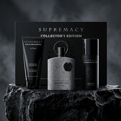 Afnan Set Supremacy Collector'S 3 Pc 3.4 Oz Edp Spray + 5.0 Deo + 5.0 S.Gel Men