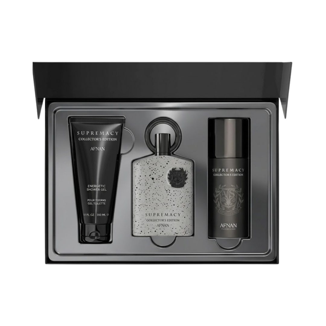 Afnan Set Supremacy Collector'S 3 Pc 3.4 Oz Edp Spray + 5.0 Deo + 5.0 S.Gel Men