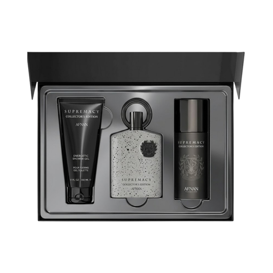 Afnan Set Supremacy Collector'S 3 Pc 3.4 Oz Edp Spray + 5.0 Deo + 5.0 S.Gel Men