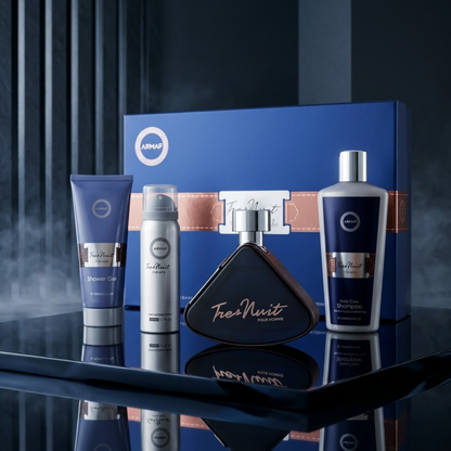Armaf Set Tres Nuit 3.4 Oz Edt + Shower Gel 3.4 Oz + Body Mist 1.7 Oz + Shampoo 8.4 Oz Men