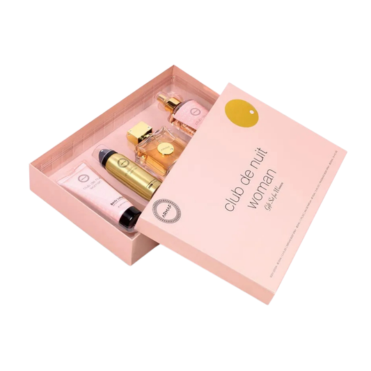 Armaf Set Club De Nuit Women 3.4 Oz Edp + Travel 10ml + Body Lotion 3.4 Oz + Body Mist 8.4 Oz