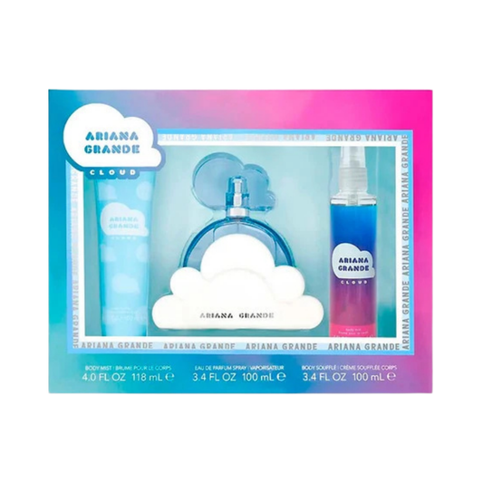 Ariana Grande Set Cloud 3.4 Oz Edp & 3.4 Oz Body Mist & 3.4 Oz Body Souffle Women