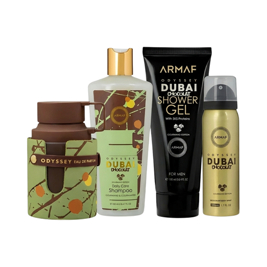 Armaf Set Odyssey Dubai Choclate 3.4 Edp +3.4Bl+1.7Deo+8.4 Shampoo Men