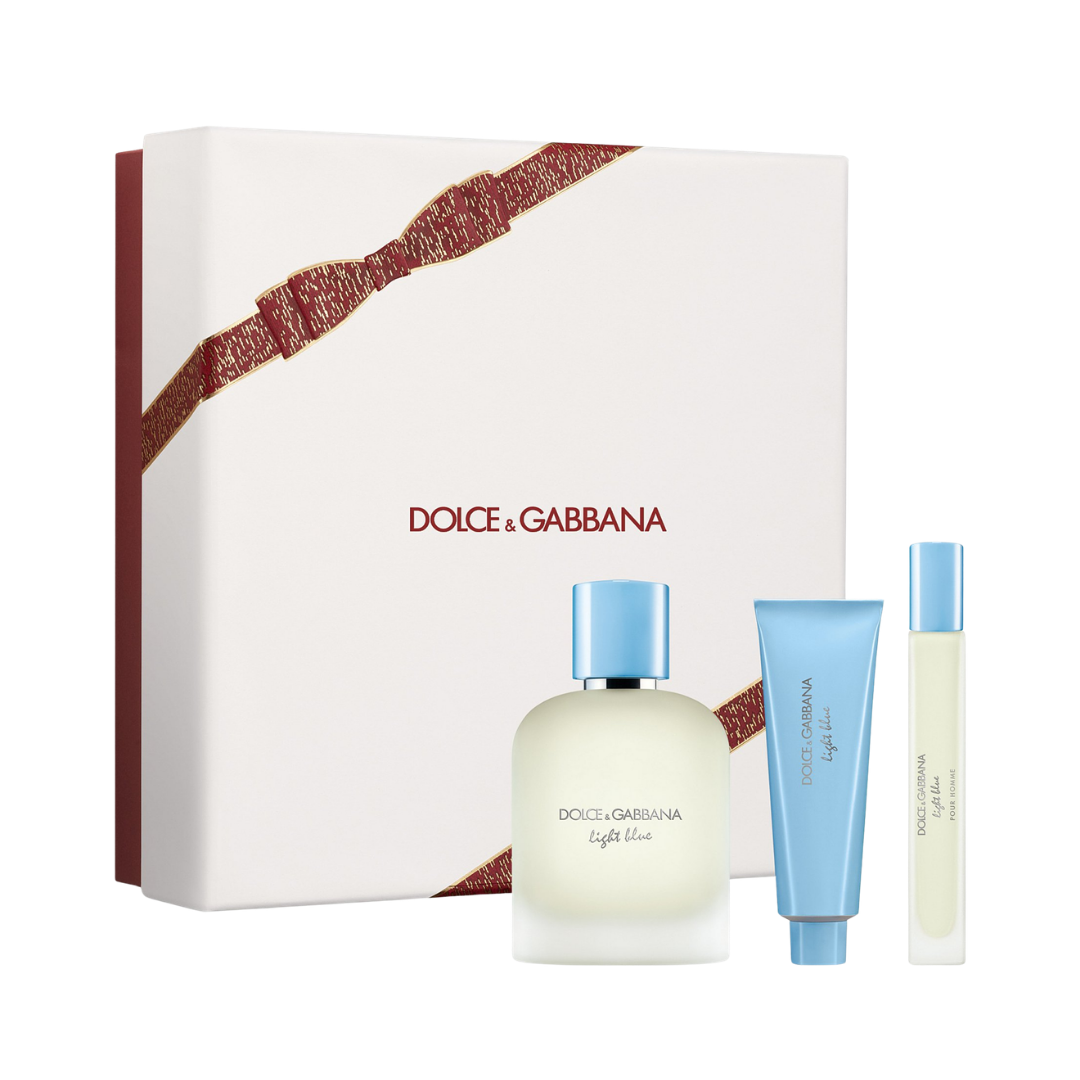 Dolce & Gabbana Set Light Blue  3Pc (3.3 Oz Edt ,1.69 Oz Shower Gel,10 ml Edt ) Men