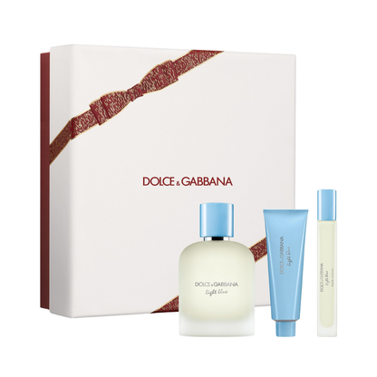 Dolce & Gabbana Set Light Blue  3Pc (3.3 Oz Edt ,1.69 Oz Shower Gel,10 ml Edt ) Men
