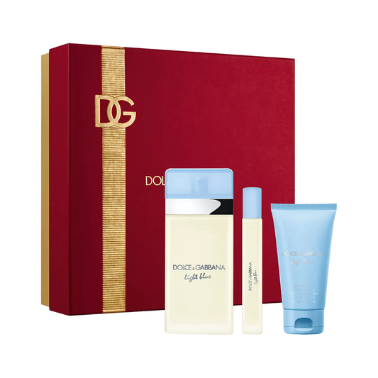 Dolce & Gabbana Set Light Blue 3Pc (3.3 Oz Edt ,1.7 Oz Body Cream,10Ml Edt) Women