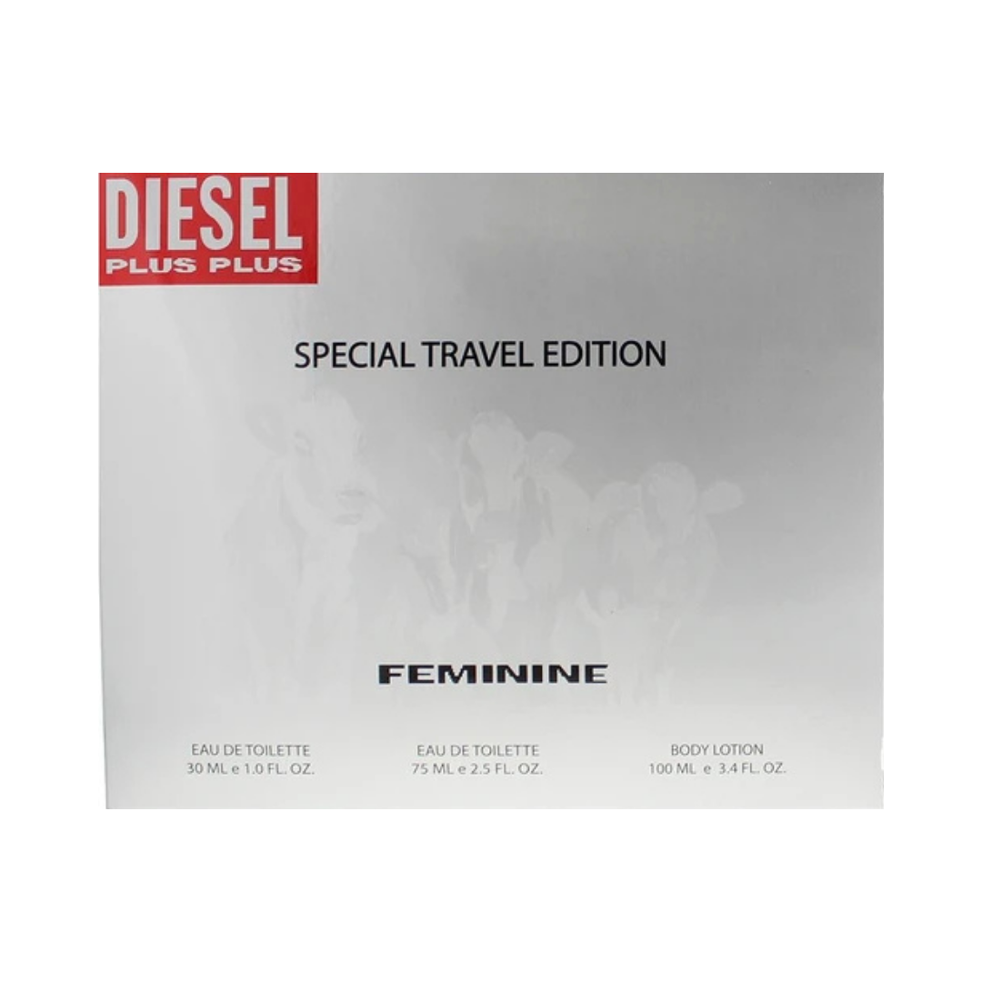 Diesel Set Plus Plus 2.5 Oz Edt + 2.5 Oz Deo + 1.0 Oz  Edt Men