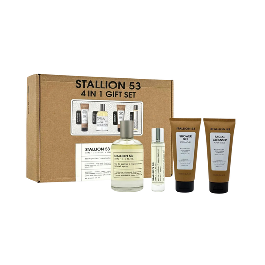 Emper Set Unisex - Stallion 53 3.4 Oz EDP + Stallion 53 1.0 Oz EDP + Shower Gel 3.4 Oz + Facial Cleanser 3.4 Oz