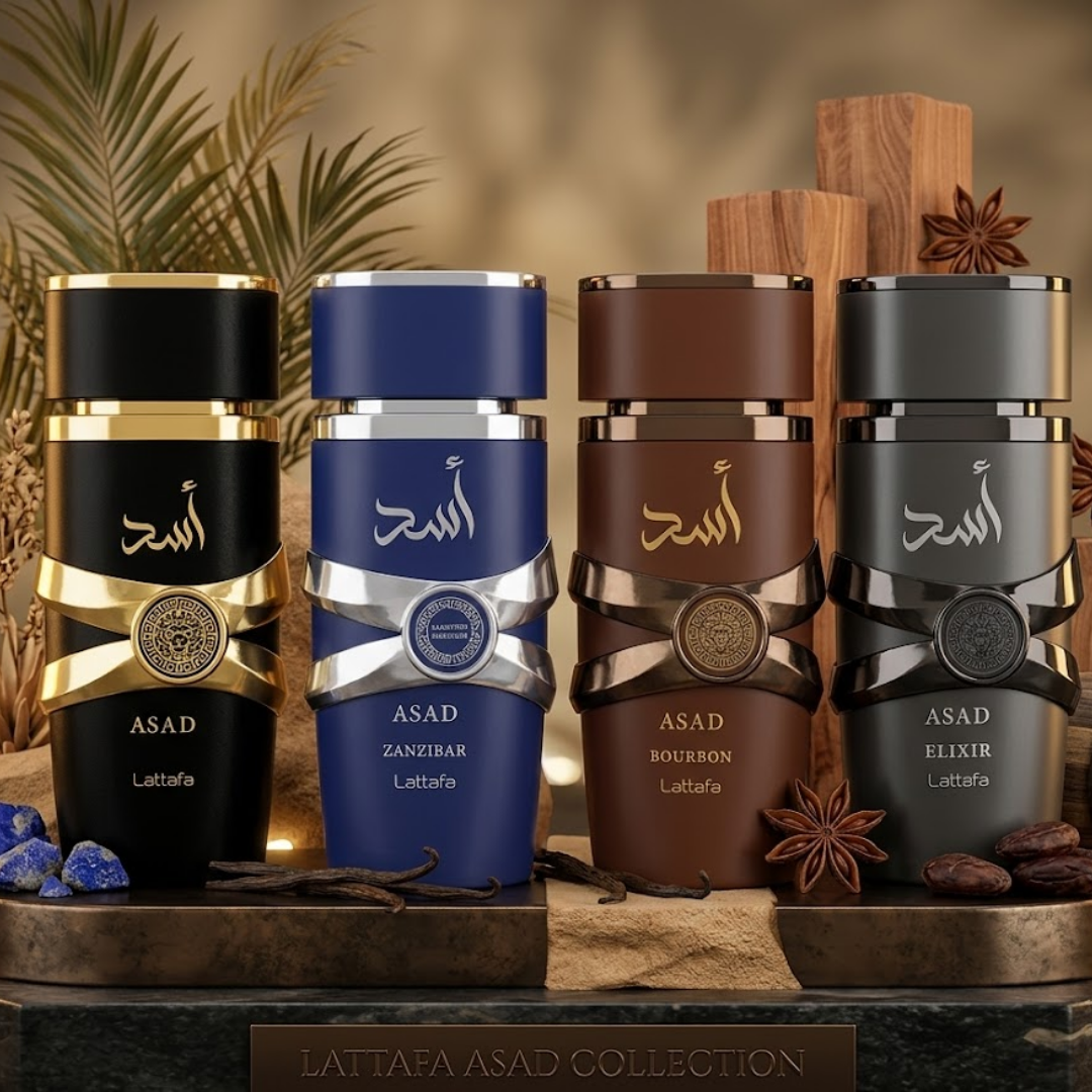 Lattafa Set Asad Collection Asad Zanzibar + Asad Men + Asad Elixir