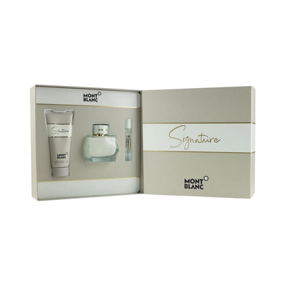 Mont Blanc Set Signature 3 Pcs  3.0 Oz Edp , 3.4 Oz B/L, 7.5 ml  Women