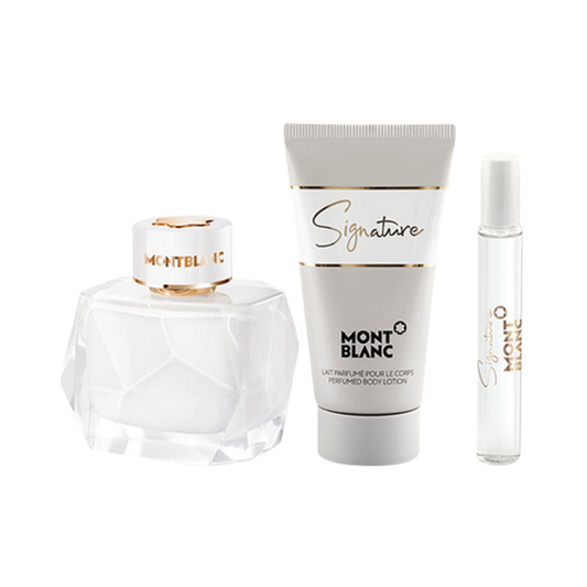Mont Blanc Set Signature 3 Pcs  3.0 Oz Edp , 3.4 Oz B/L, 7.5 ml  Women