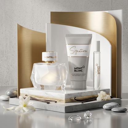 Mont Blanc Set Signature 3 Pcs  3.0 Oz Edp , 3.4 Oz B/L, 7.5 ml  Women
