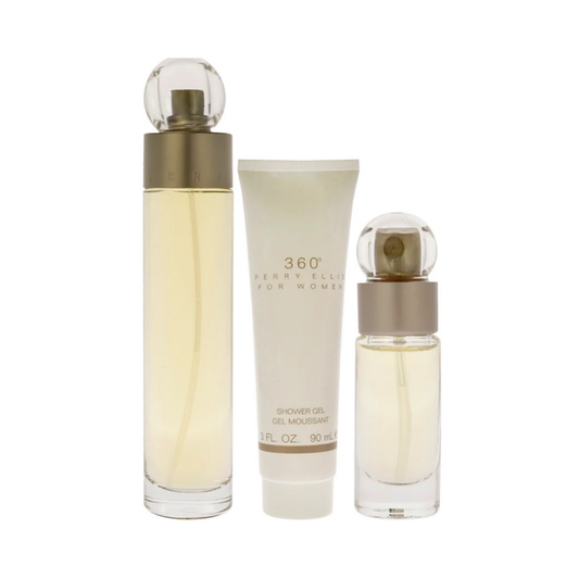 Perry Ellis Set 360 3.4 Oz Edp & 3.0 Oz Shower Gel & Mini Women