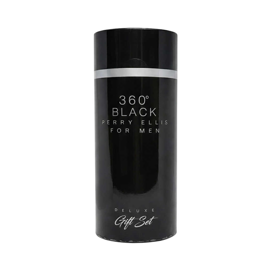 Perry Ellis Set 360 Black 3 Pc 3.4 Oz Edt + 3.0 Oz Sg + Mini Men