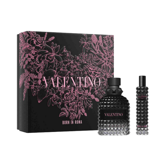 Valentino Set Uomo Born In Roma 2 Pcs 1.7 Oz Edt 0.5 Oz Edt Men