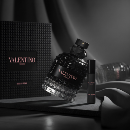 Valentino Set Uomo Born In Roma 3.4 Oz Edt + Travel 0.30 Oz Men