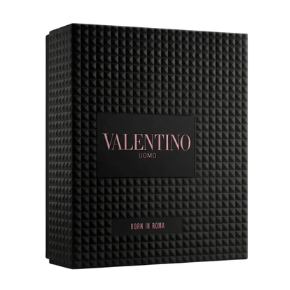 Valentino Set Uomo Born In Roma 3.4 Oz Edt + Travel 0.30 Oz Men