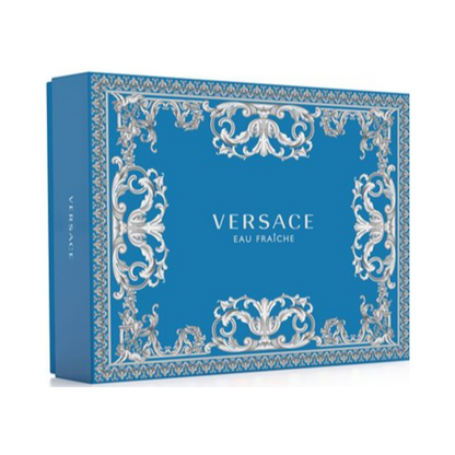 Versace Eau Fraiche 3pc Set (1.7 Oz EDT, 1.7 Oz Bath & Shower Gel, 1.7 Oz Aftershave Balm) for Men