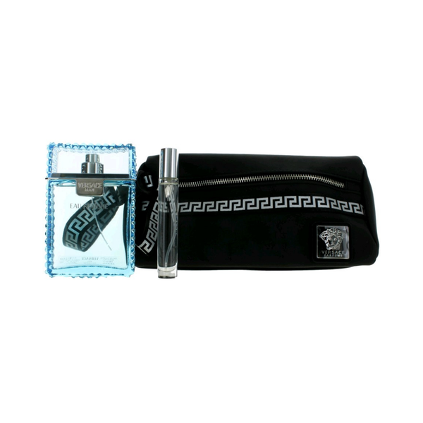 Versace Eau Fraiche 3pc Set (3.4 Oz EDT, 0.34 Oz EDT and Bag) for Men