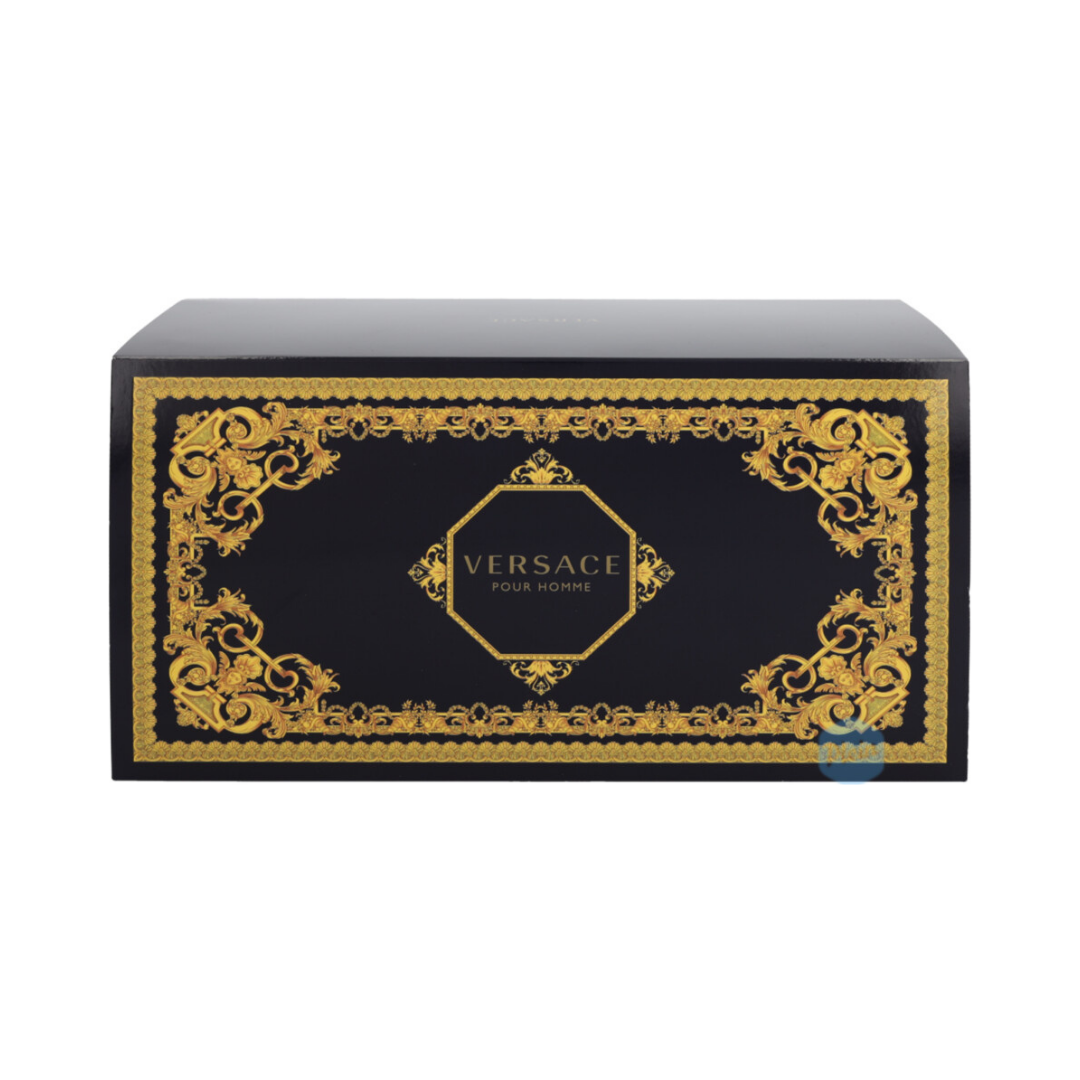 Versace Signature Pour Homme 3pc Set (3.4 Oz EDT, 0.34 Oz EDT and Bag) for Men