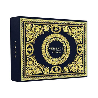 Versace Dylan Blue 3pc Set (1.7 Oz EDT, 1.7 Oz Aftershave Balm and 1.7 Oz Bath & Shower Gel) for Men