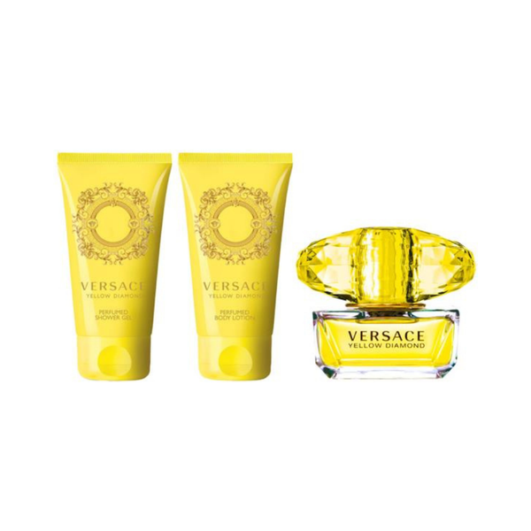 Versace Yellow Diamond 3pc Set (1.7 Oz EDT, 1.7 Oz Shower Gel and 1.7 Oz Body Lotion) for Women