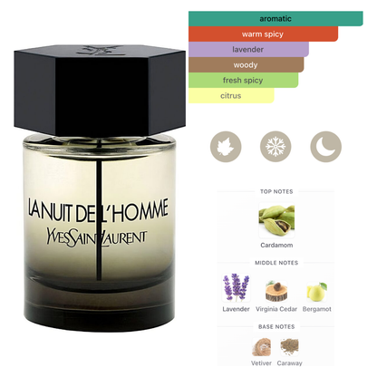 Yves Saint Laurent Set Nuit Homme Love Set 2 Pcs 3.4 Oz Edt & 2.5 Oz Deo Stick Men