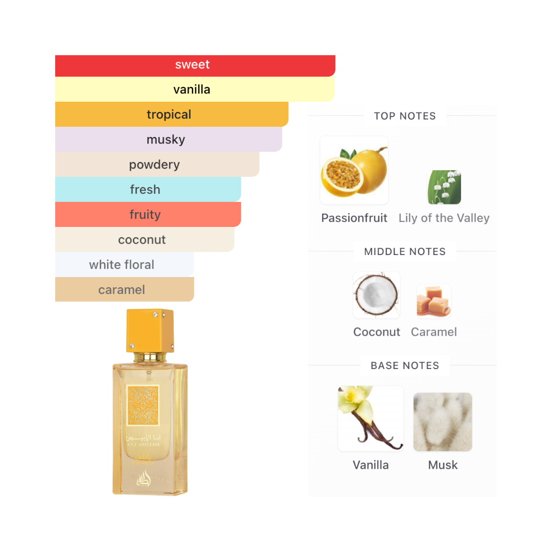 Lattafa Ana Abiyedh Passion 2.0 Oz Edp Women