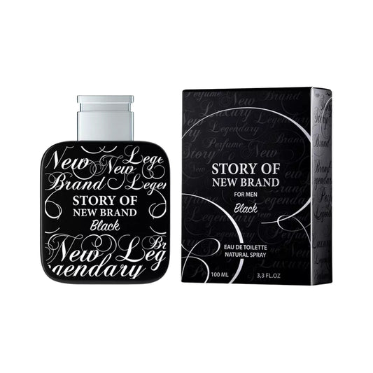 New Brand Story Of Black 3.3 Oz Edt Men