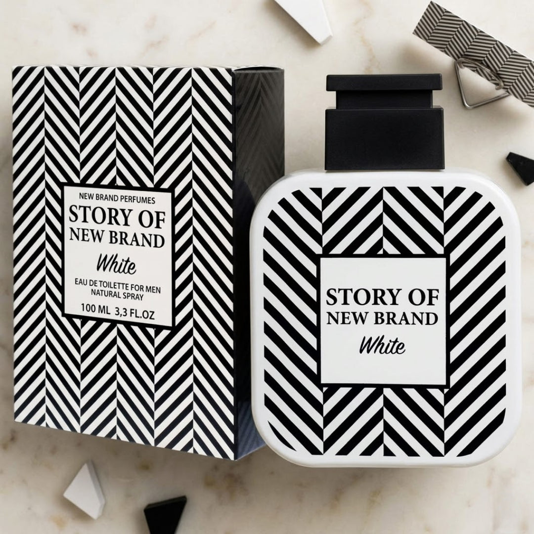 New Brand Story Of White 3.3 Oz Edt Men
