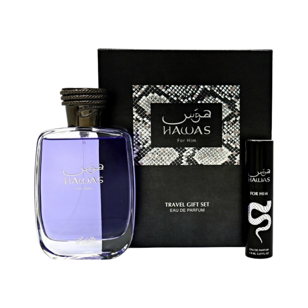 Rasasi Set Hawas 3.38 Oz Edp + 8 ml Edp Men