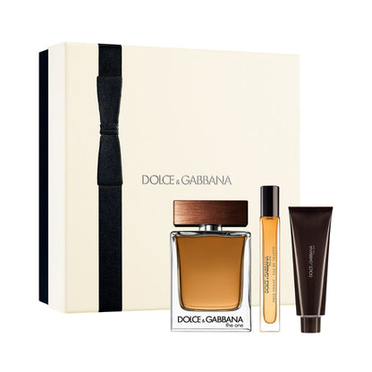 Dolce & Gabbana Set The One 3.4 Oz Edt + 10 Ml Edt + 1.7 Oz Gel Men