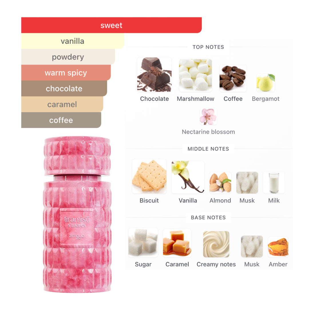 Zimaya Tiramisu S'mores 3.4 Oz Edp Women