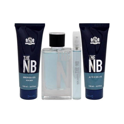 New Brand Set Prestige The Nb 3.3 Oz + 4.4 Oz + 4.4 Oz + 15 Ml Edt Men
