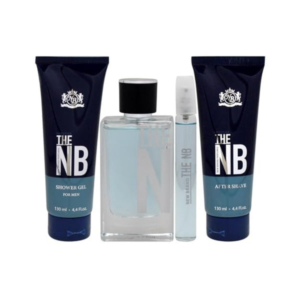 New Brand Set Prestige The Nb 3.3 Oz + 4.4 Oz + 4.4 Oz + 15 Ml Edt Men