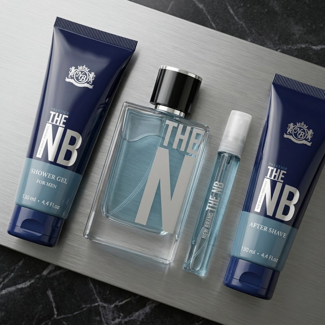 New Brand Set Prestige The Nb 3.3 Oz + 4.4 Oz + 4.4 Oz + 15 Ml Edt Men