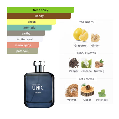 New Brand Unic 3.3 Oz Edt Men