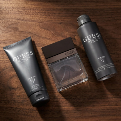 Guess Set Seductive 3.4 Oz Edt, 6.7 Oz Shower Gel Oz & Shower Gel 6 Oz Men