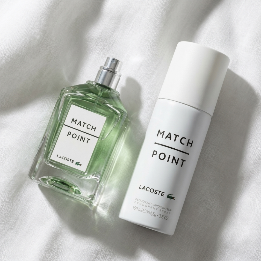 Lacoste Set Match Point 2 Pcs 3.4 Oz Edt & 5.0 Oz Deo Spray Men
