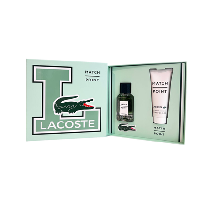 Lacoste Set Match Point 2 Pcs 3.4 Oz Edt & 5.0 Oz Deo Spray Men