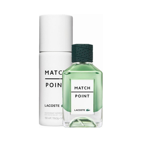 Lacoste Set Match Point 2 Pcs 3.4 Oz Edt & 5.0 Oz Deo Spray Men