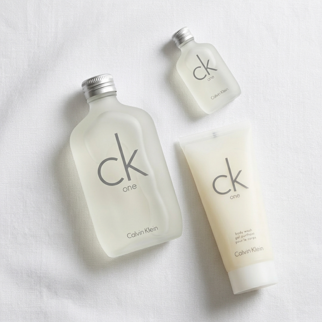 Calvin Klein Set CK One 3.4 Oz Edt + 3.4 Body Gel + 15 Ml Edt Unisex