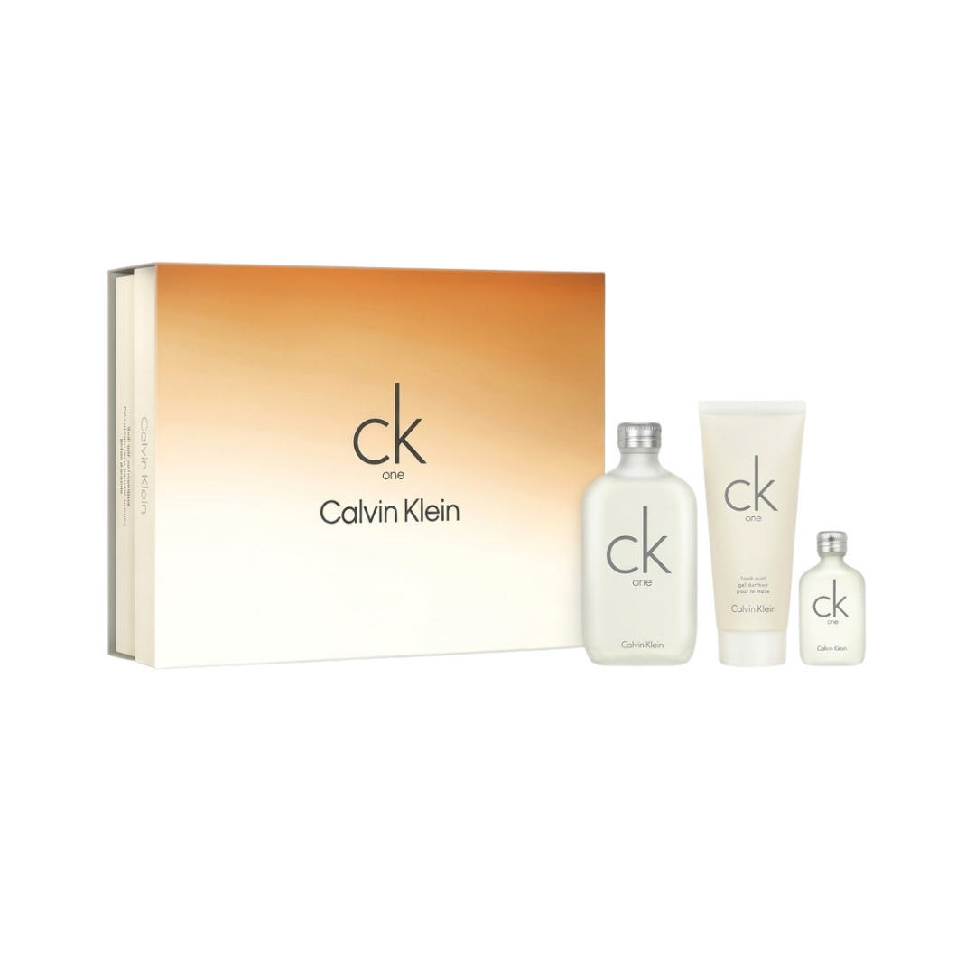 Calvin Klein Set CK One 3.4 Oz Edt + 3.4 Body Gel + 15 Ml Edt Unisex