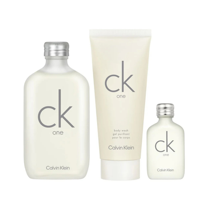 Calvin Klein Set CK One 3.4 Oz Edt + 3.4 Body Gel + 15 Ml Edt Unisex