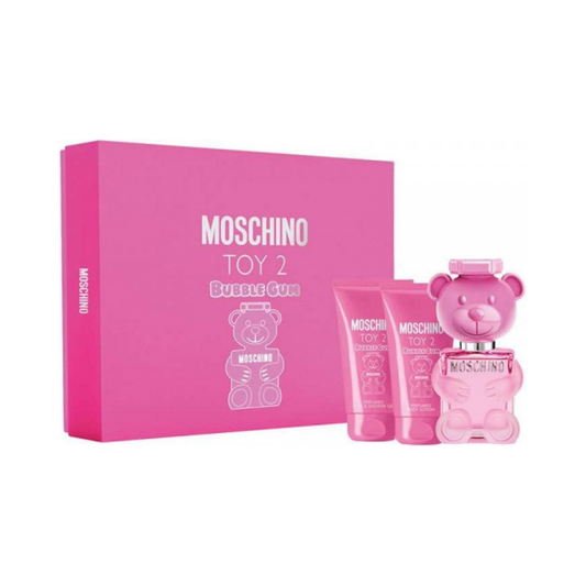 Moschino Set Toy2 Bubble Gum 1.7 Oz Edt & Body Lotion 1.7 Oz & Shower Gel 1.7 Oz Women